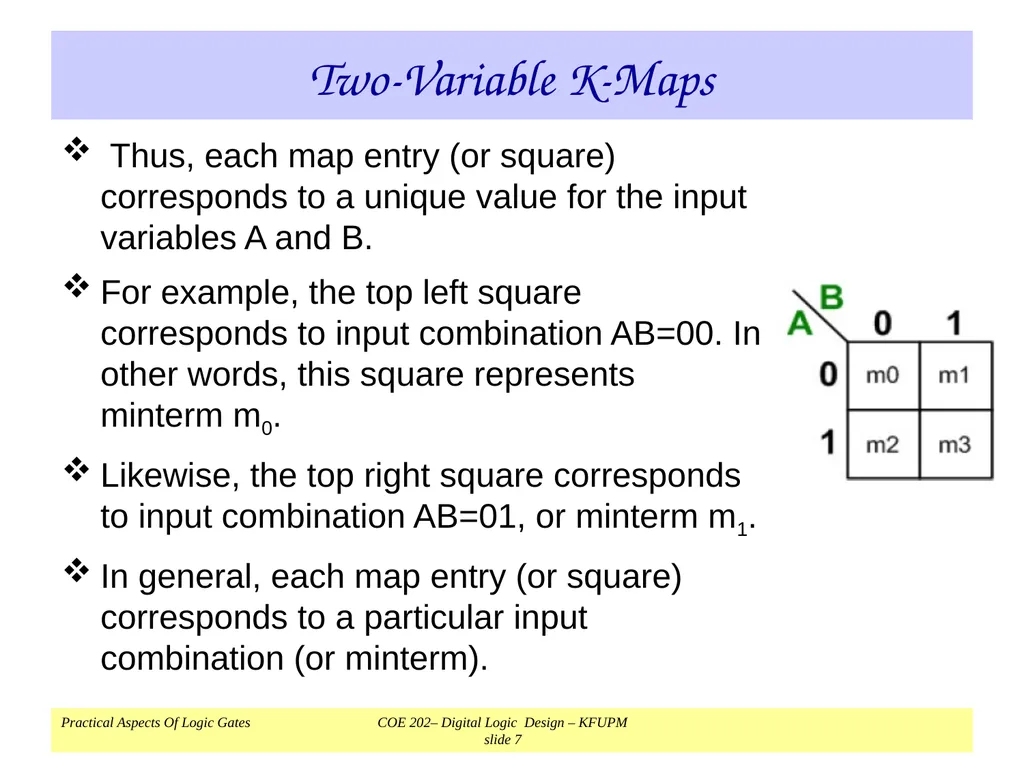 K-Map Simplification COE 202 Digital Logic Design - slide 7 of 46