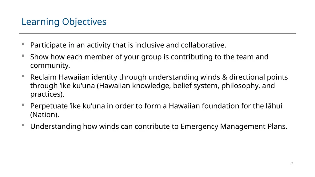 Module #8 Hawaiian Wind Names and Emergency - slide 2 of 22