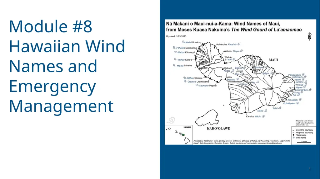 Module #8 Hawaiian Wind Names and Emergency - slide 1 of 22