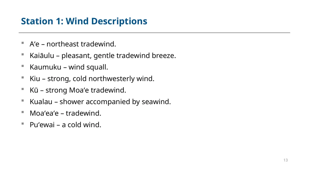 Module #8 Hawaiian Wind Names and Emergency - slide 13 of 22