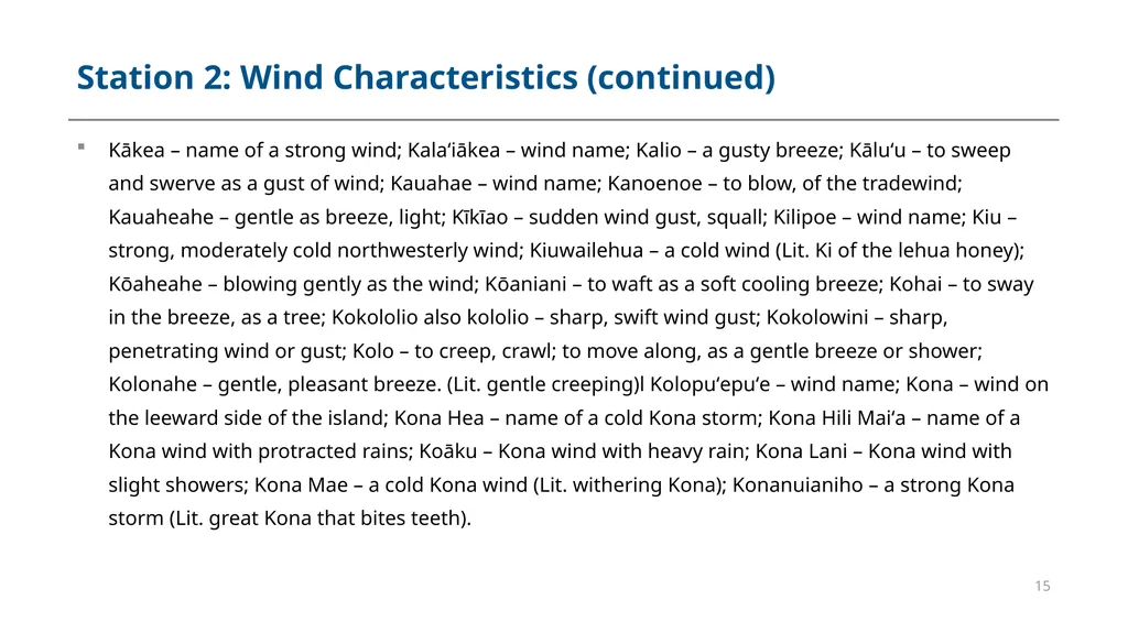 Module #8 Hawaiian Wind Names and Emergency - slide 15 of 22
