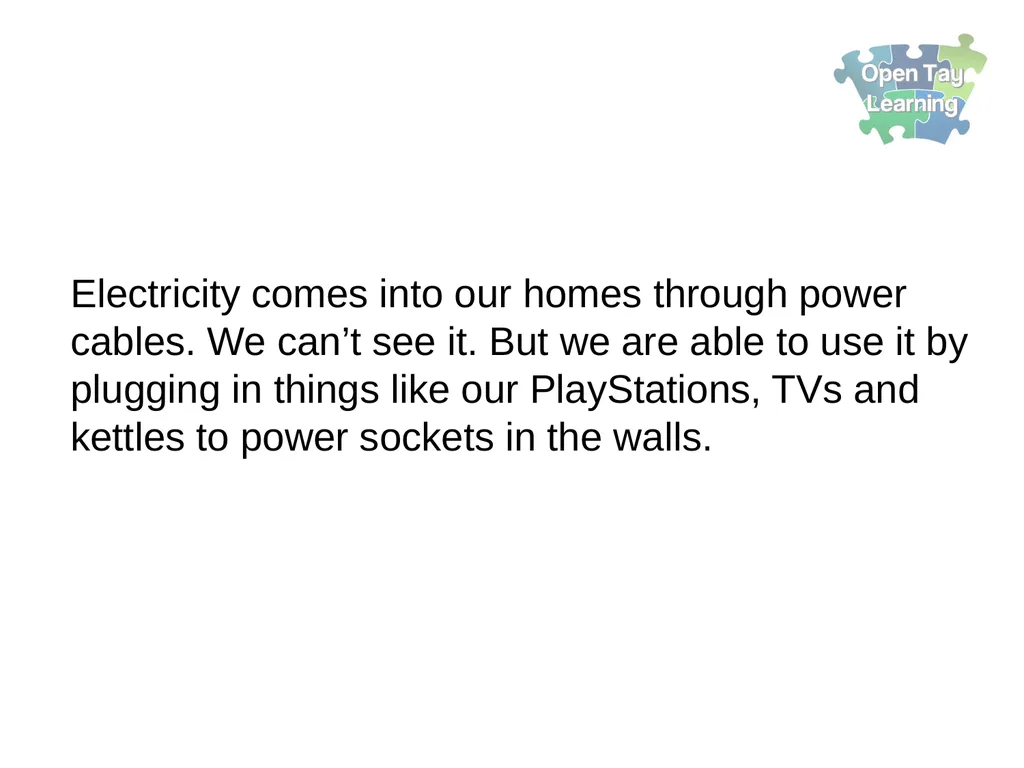 Electricity Renewable energy sources Learning - slide 5 of 18