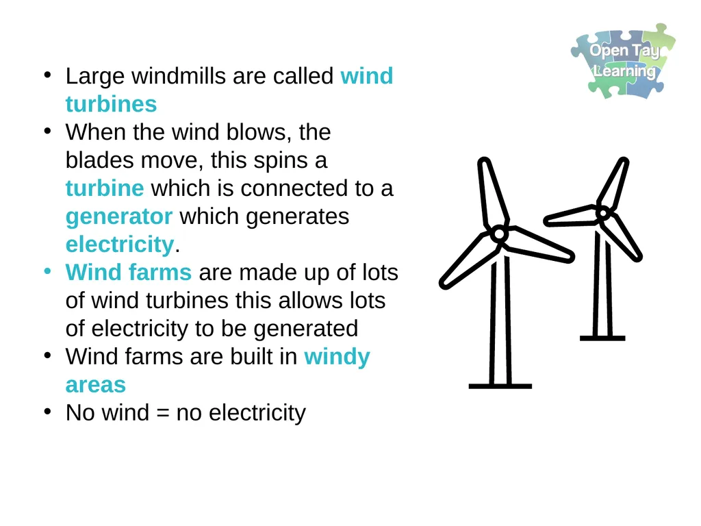 Electricity Renewable energy sources Learning - slide 14 of 18