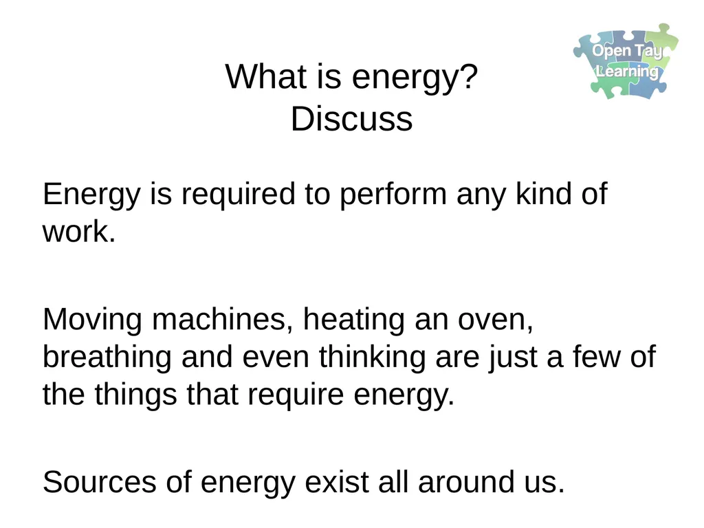 Electricity Renewable energy sources Learning - slide 3 of 18