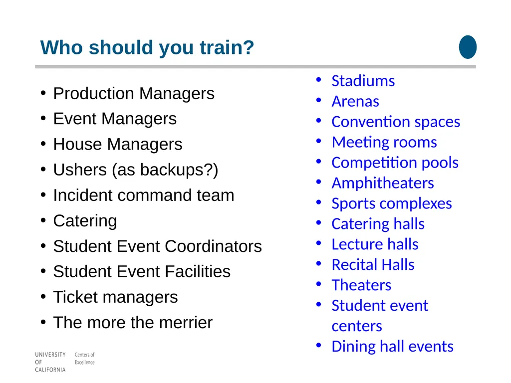 Crowd Management Tracy Stark What is a Crowd - slide 13 of 13