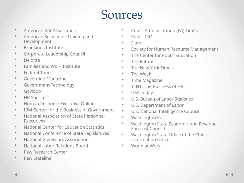 Environmental Scan State Human Resources Division - slide 14 of 14
