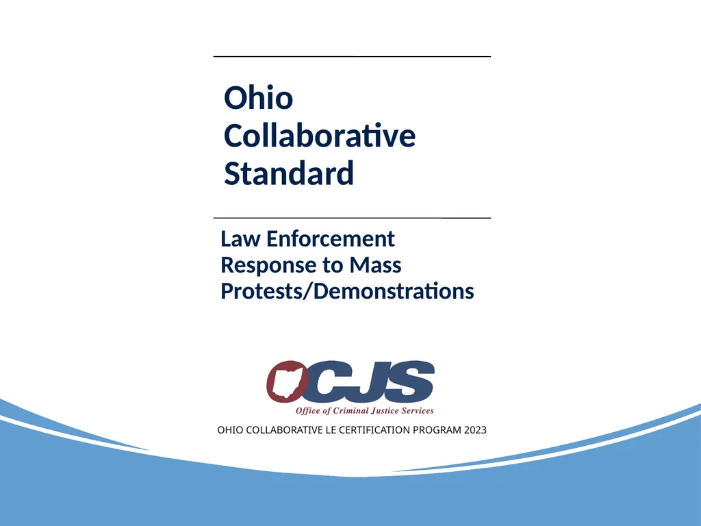 Ohio Collaborative LE Certification Program 2023 - slide 1 of 55