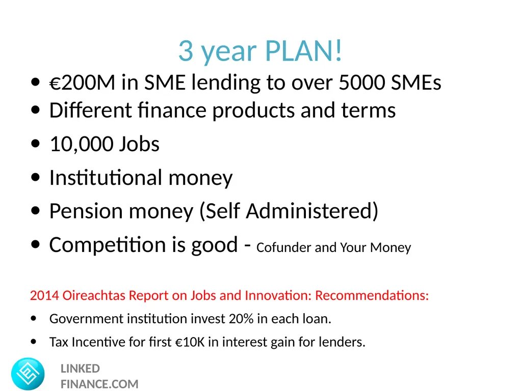 LINKED FINANCE.COM Irelands only ‘Crowd Funding’ - slide 10 of 11