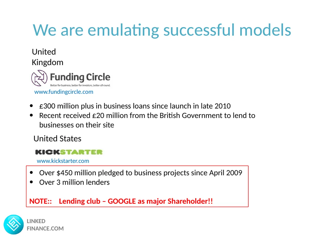 LINKED FINANCE.COM Irelands only ‘Crowd Funding’ - slide 9 of 11