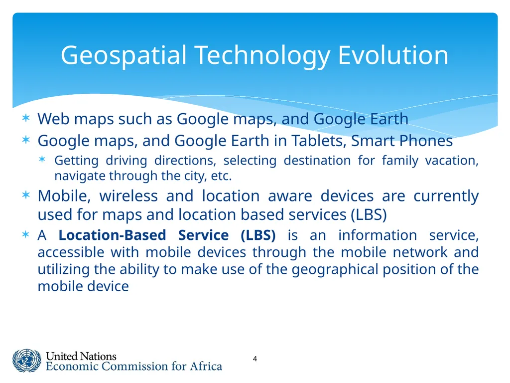 Geospatial Technology Evolution and Future Trends - slide 4 of 13