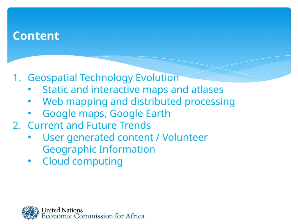 Geospatial Technology Evolution and Future Trends - slide 2 of 13