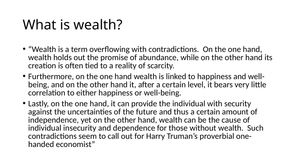 Promoting Good Wealth: CST and the link between - slide 4 of 18