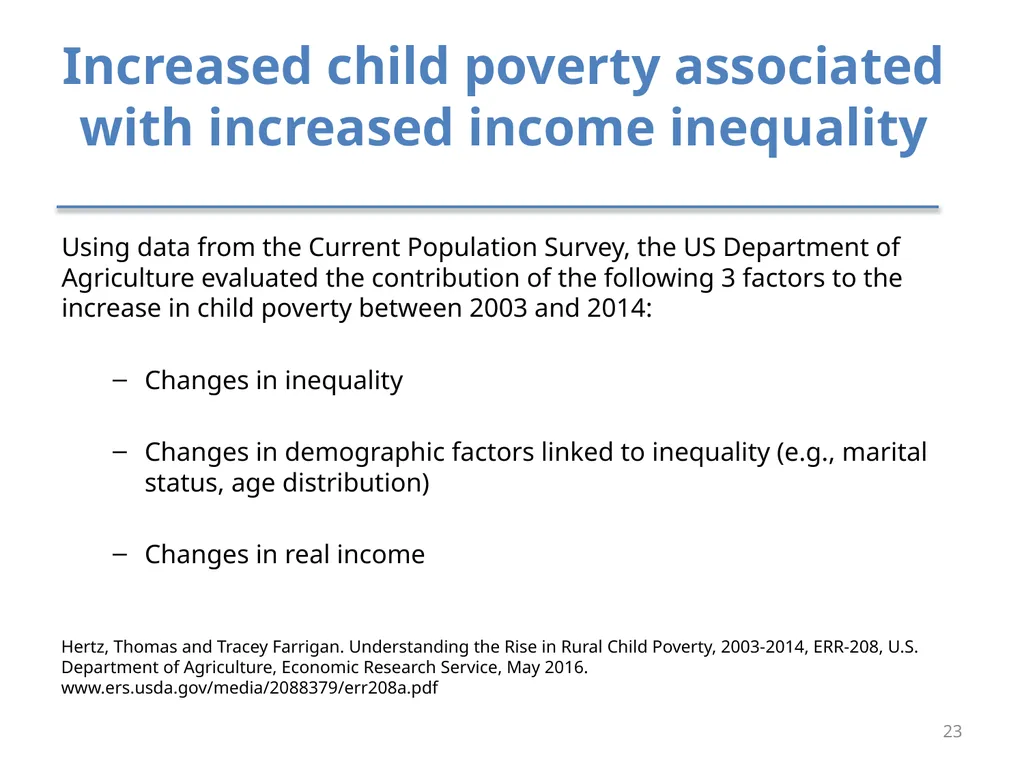 Inequality and Children’s Life Chances Mary Clare - slide 23 of 41
