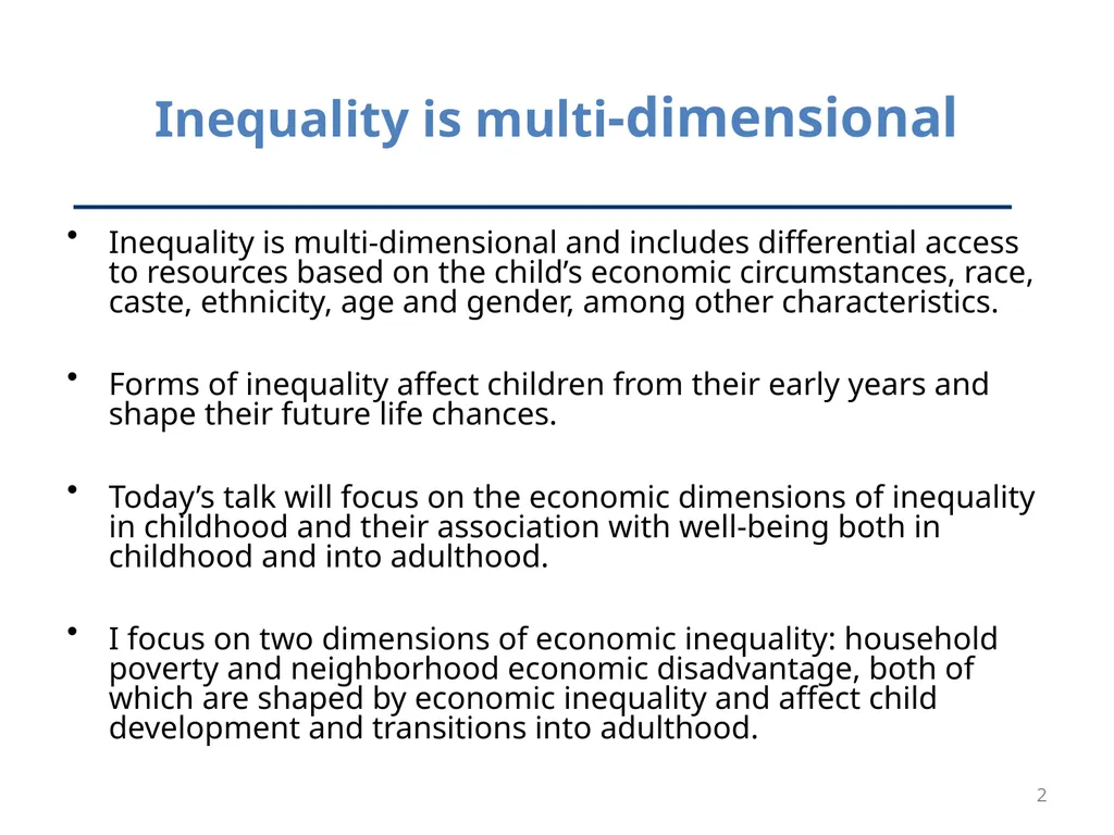 Inequality and Children’s Life Chances Mary Clare - slide 2 of 41