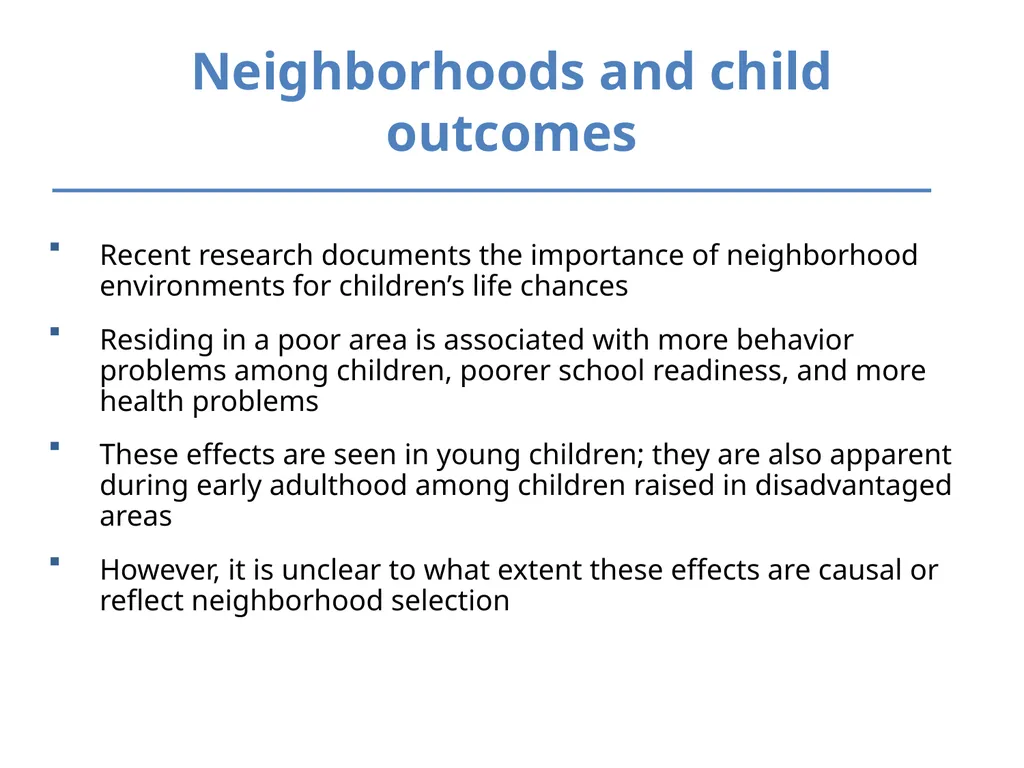 Inequality and Children’s Life Chances Mary Clare - slide 37 of 41