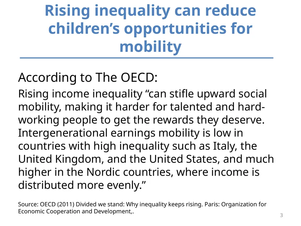 Inequality and Children’s Life Chances Mary Clare - slide 3 of 41