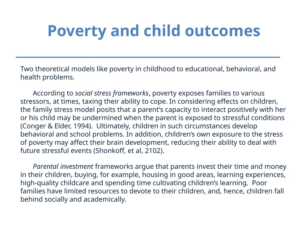 Inequality and Children’s Life Chances Mary Clare - slide 25 of 41