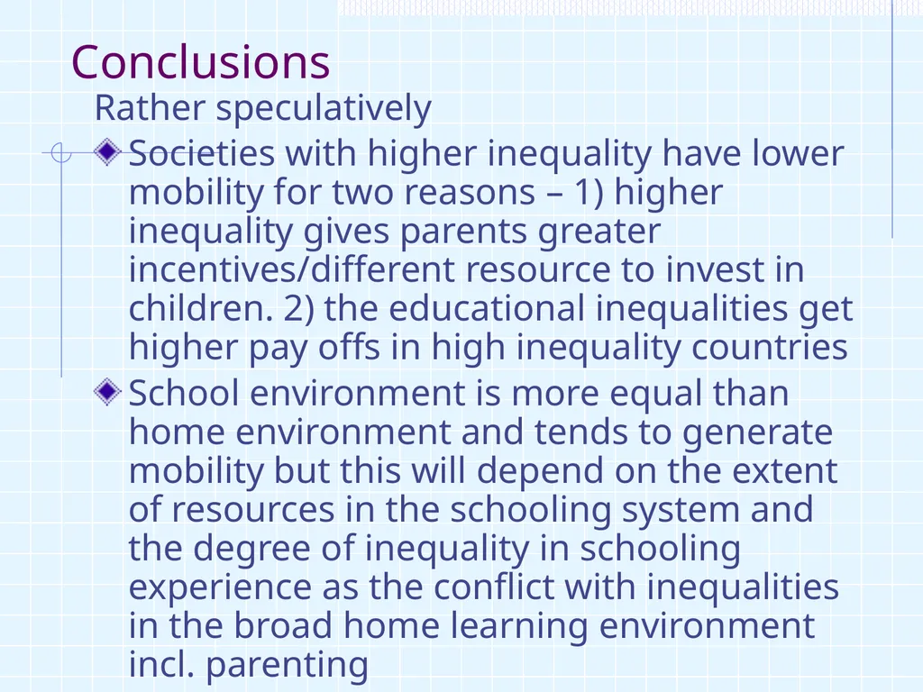 1 ‘Intergenerational Mobility in UK, life chances - slide 25 of 28