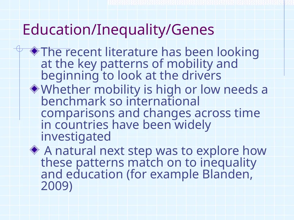 1 ‘Intergenerational Mobility in UK, life chances - slide 9 of 28