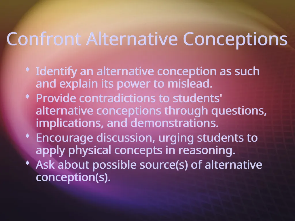 Alternative Conceptions and Concept Change Image - slide 21 of 23