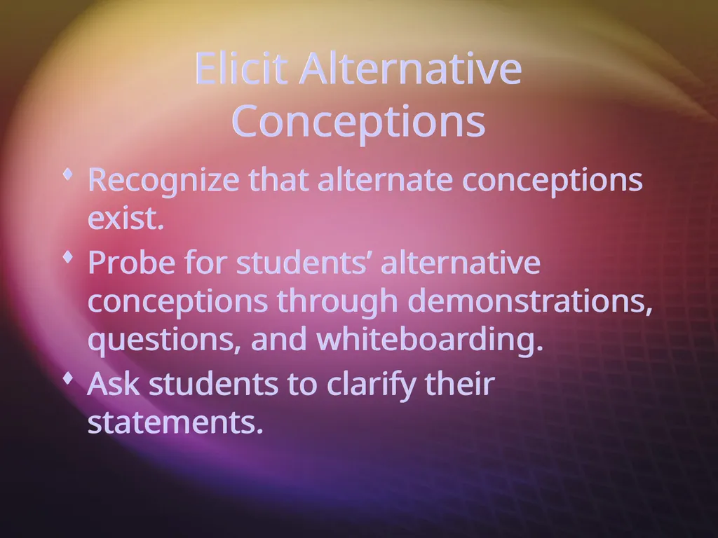 Alternative Conceptions and Concept Change Image - slide 20 of 23