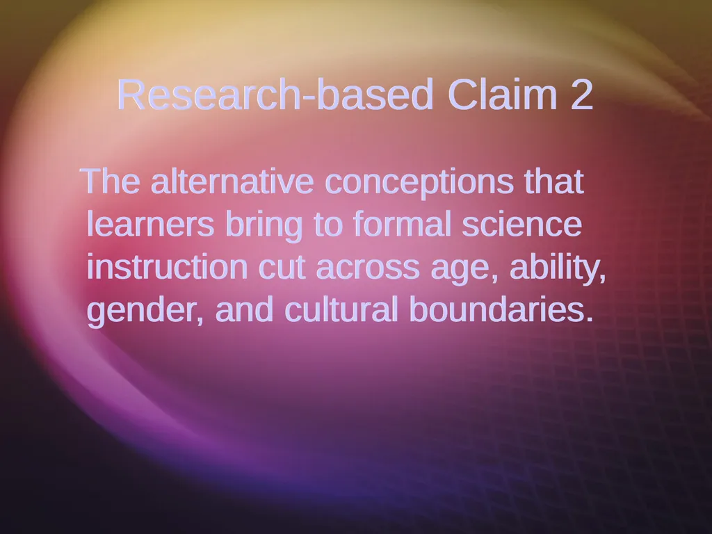 Alternative Conceptions and Concept Change Image - slide 9 of 23