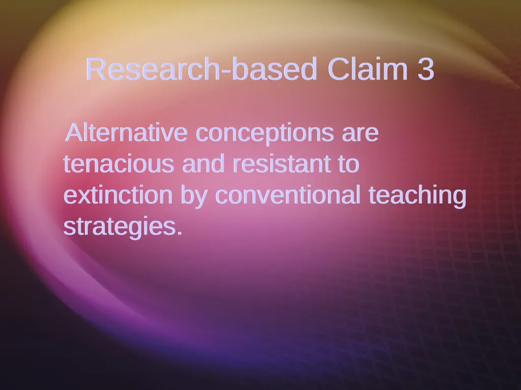 Alternative Conceptions and Concept Change Image - slide 10 of 23