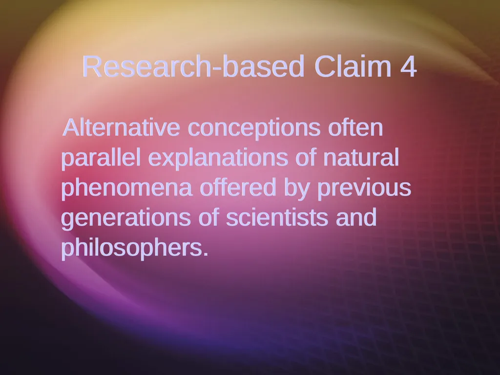 Alternative Conceptions and Concept Change Image - slide 11 of 23