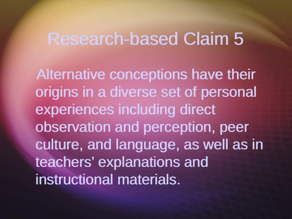 Alternative Conceptions and Concept Change Image - slide 12 of 23