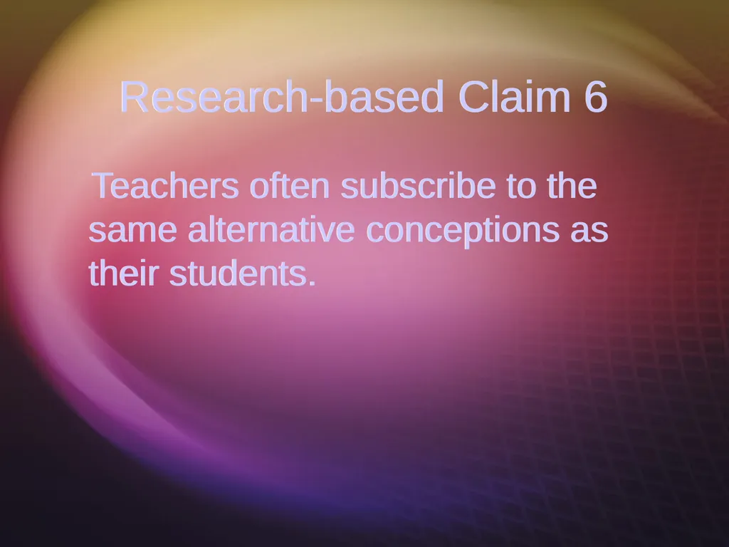 Alternative Conceptions and Concept Change Image - slide 13 of 23