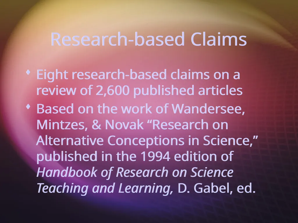 Alternative Conceptions and Concept Change Image - slide 7 of 23