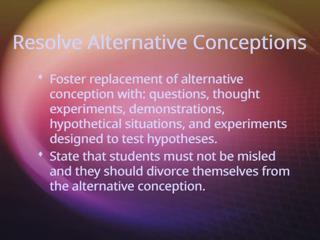 Alternative Conceptions and Concept Change Image - slide 22 of 23