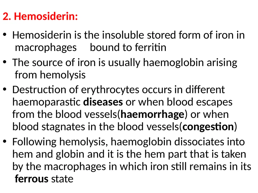 PATHOLOGICAL PIGMENTATION Lecture by Assistant - slide 9 of 23
