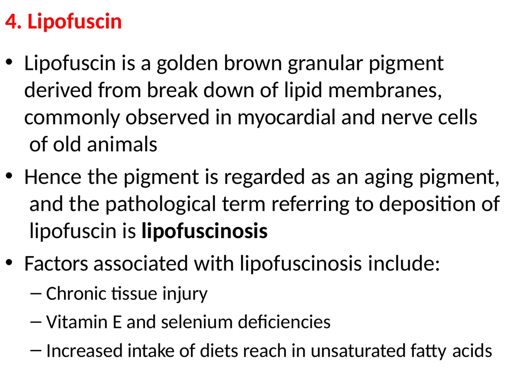 PATHOLOGICAL PIGMENTATION Lecture by Assistant - slide 21 of 23
