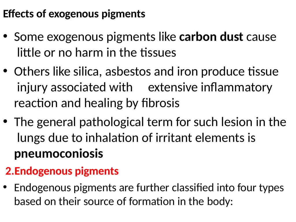 PATHOLOGICAL PIGMENTATION Lecture by Assistant - slide 3 of 23