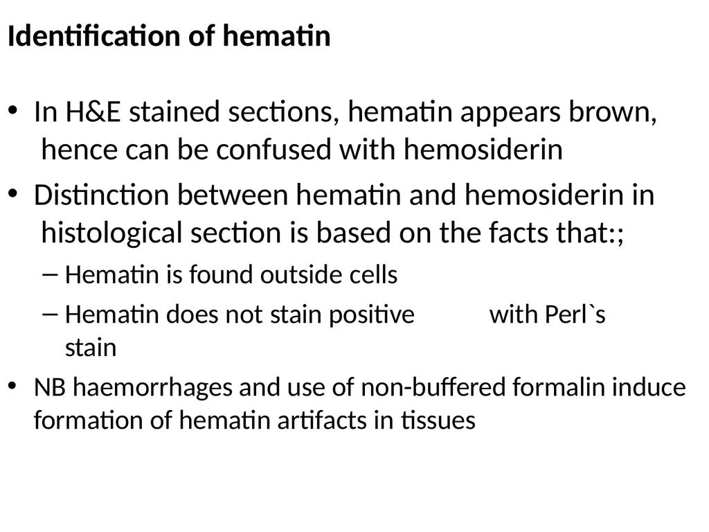 PATHOLOGICAL PIGMENTATION Lecture by Assistant - slide 12 of 23