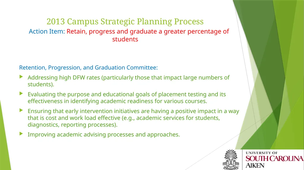 A Four-Pronged Action Plan for Retention: - slide 3 of 22
