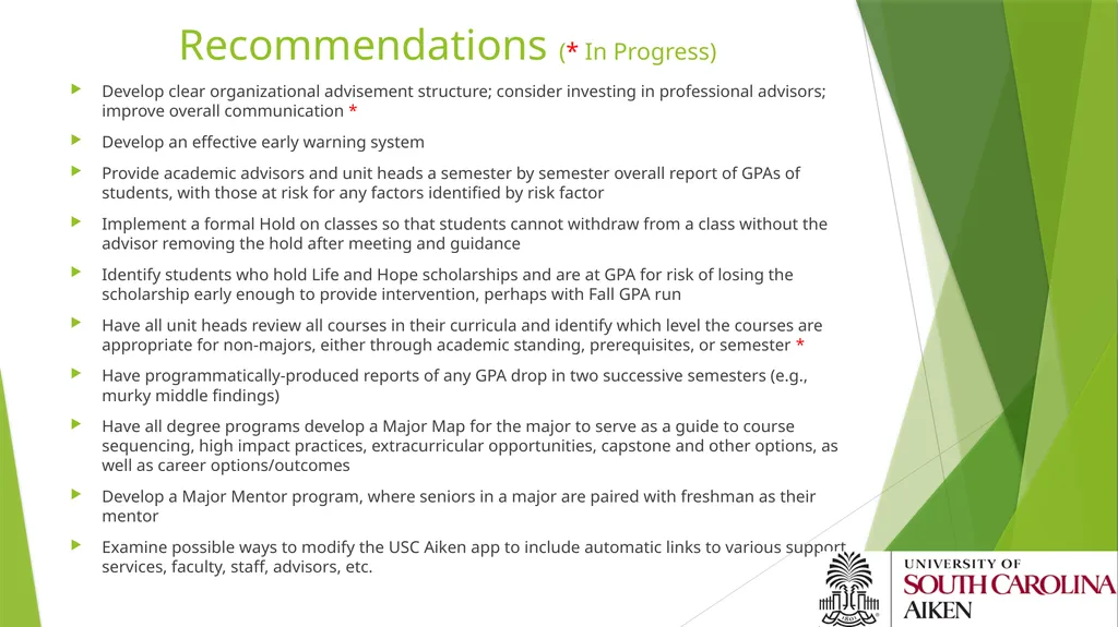 A Four-Pronged Action Plan for Retention: - slide 10 of 22