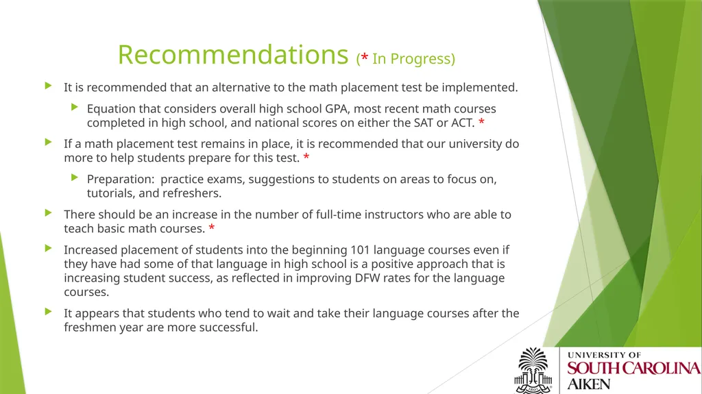 A Four-Pronged Action Plan for Retention: - slide 9 of 22