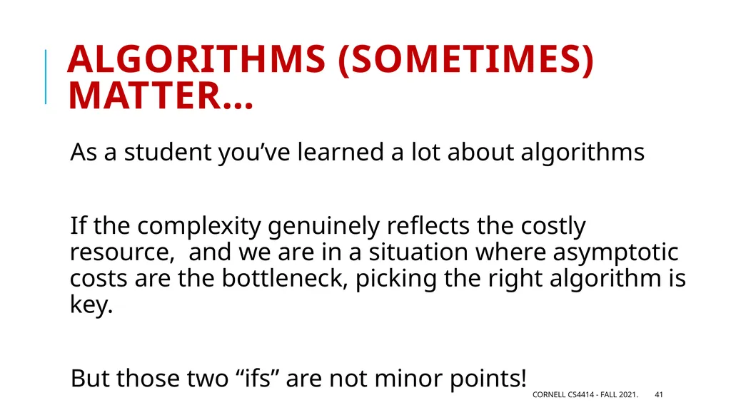 Performance: Big Picture Professor Ken Birman - slide 41 of 50