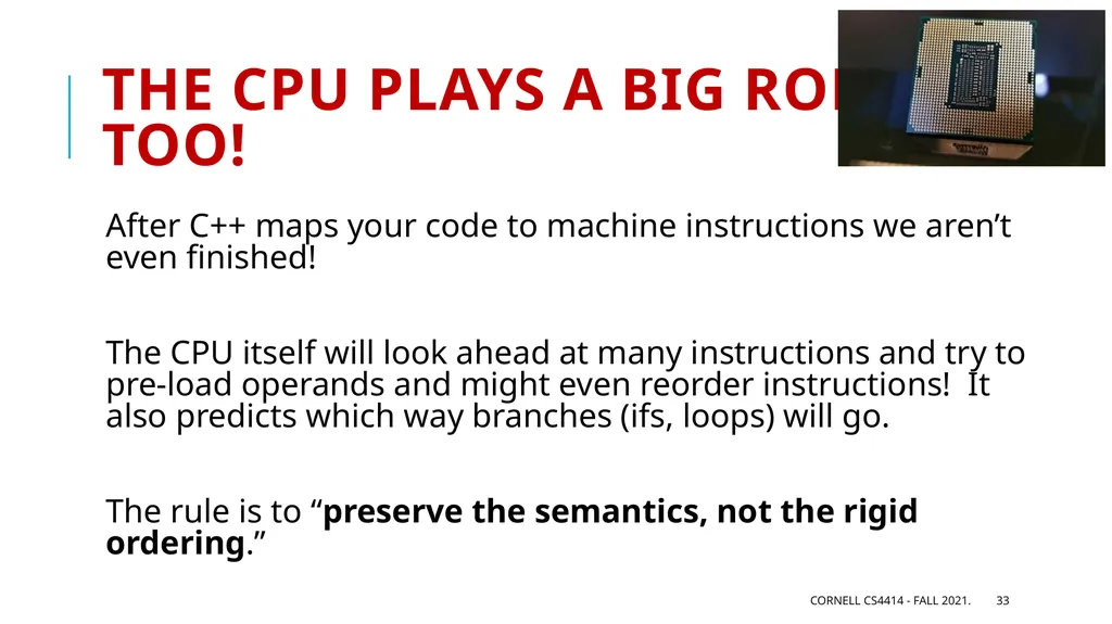 Performance: Big Picture Professor Ken Birman - slide 33 of 50