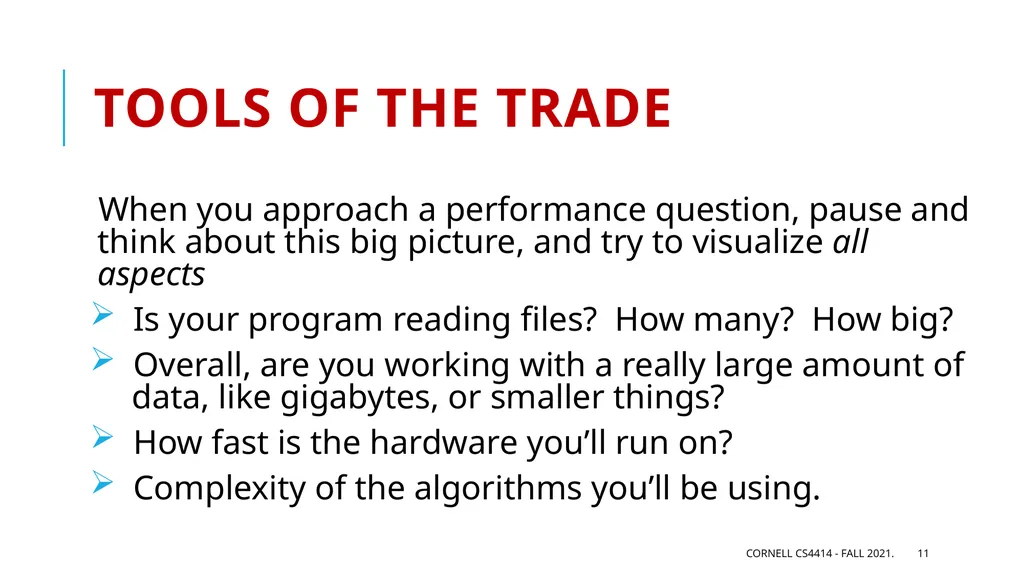 Performance: Big Picture Professor Ken Birman - slide 11 of 50