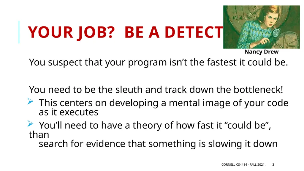 Performance: Big Picture Professor Ken Birman - slide 3 of 50