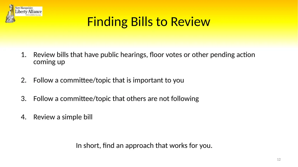 New Hampshire Liberty Alliance Bill Review - slide 12 of 51