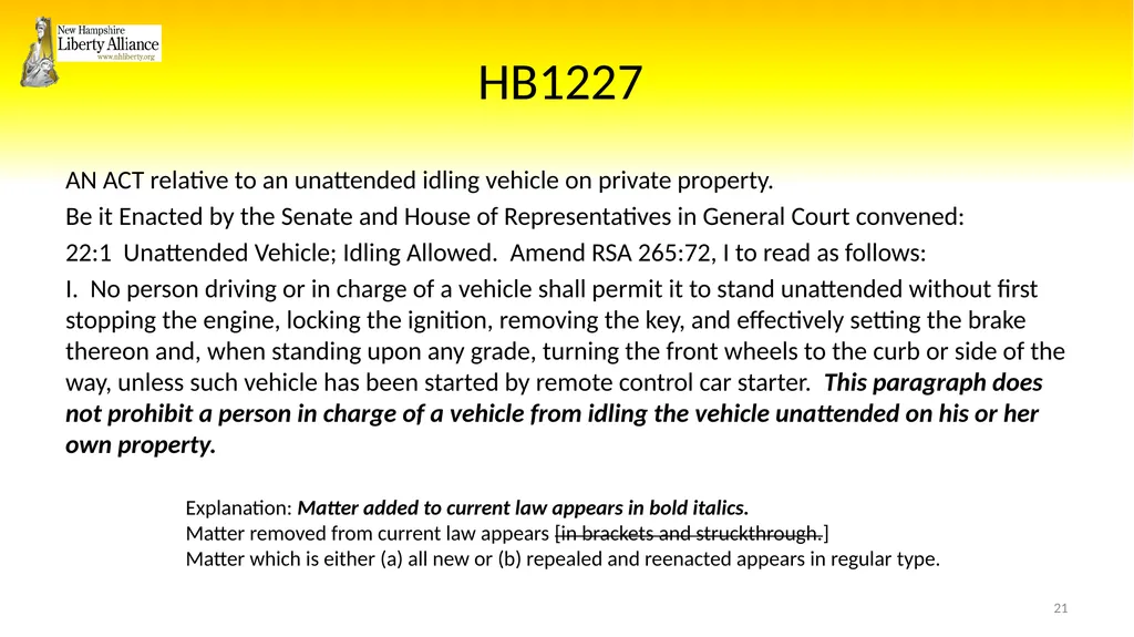 New Hampshire Liberty Alliance Bill Review - slide 21 of 51
