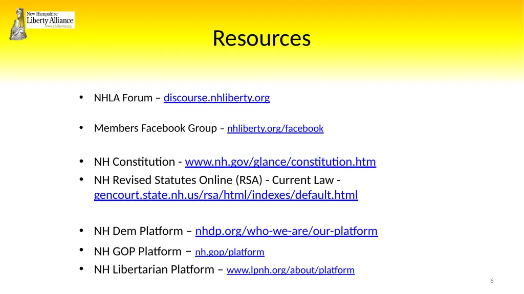 New Hampshire Liberty Alliance Bill Review - slide 6 of 51