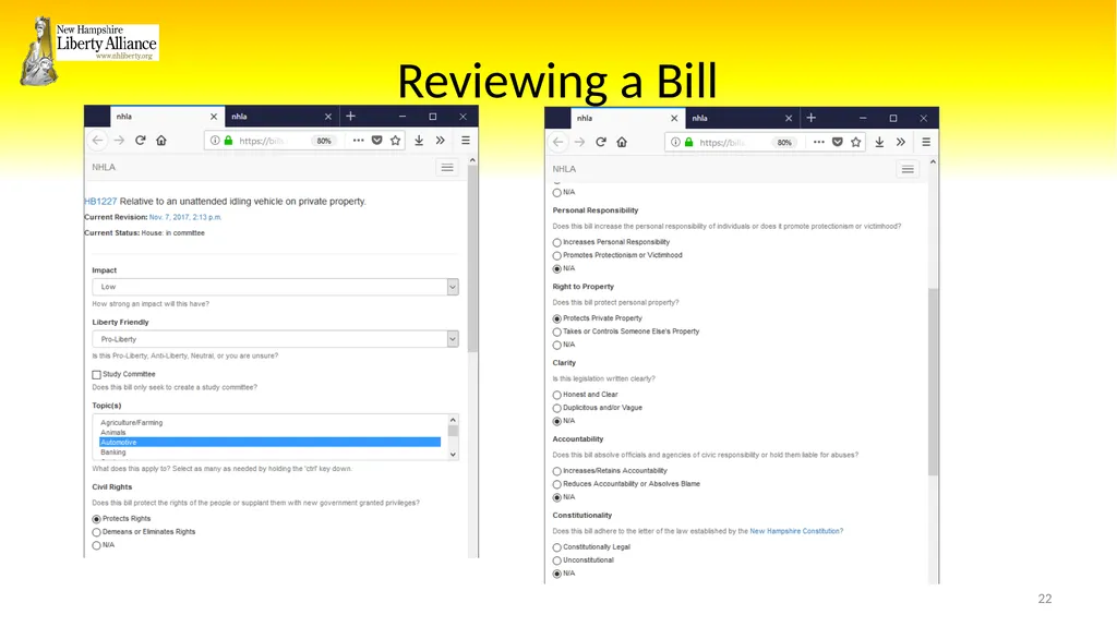 New Hampshire Liberty Alliance Bill Review - slide 22 of 51