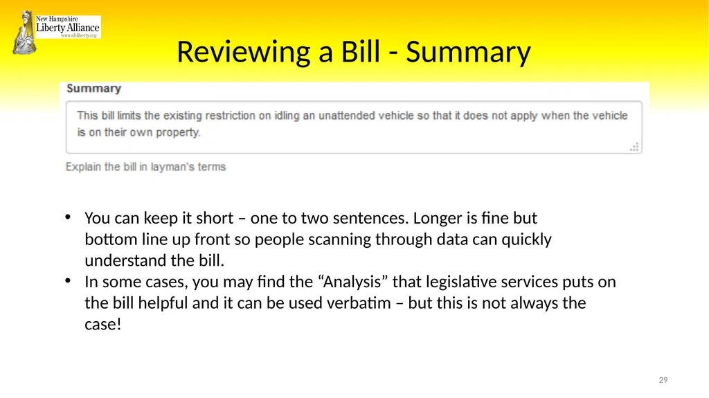 New Hampshire Liberty Alliance Bill Review - slide 29 of 51