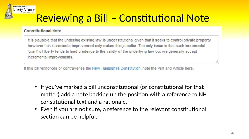 New Hampshire Liberty Alliance Bill Review - slide 27 of 51