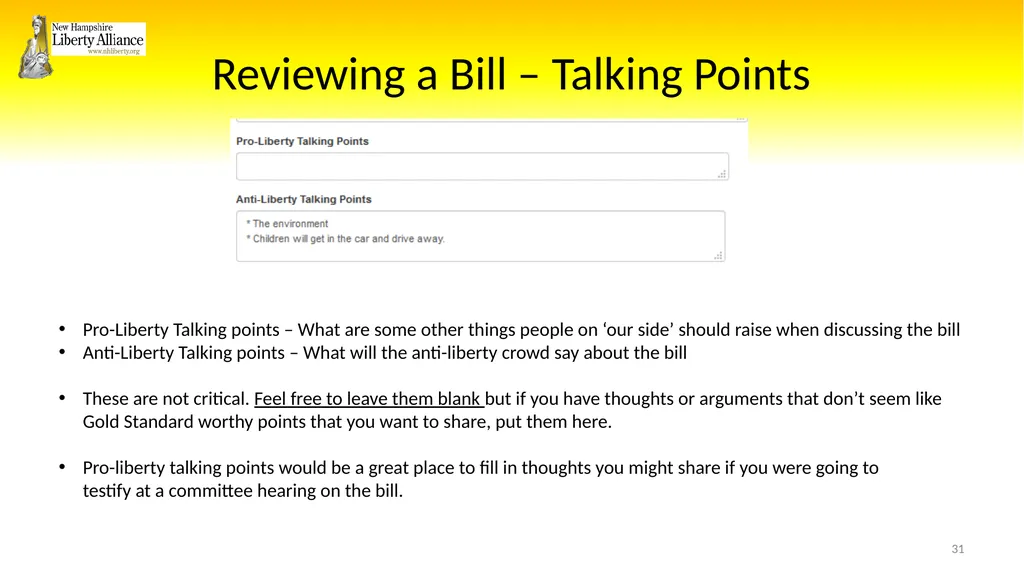 New Hampshire Liberty Alliance Bill Review - slide 31 of 51